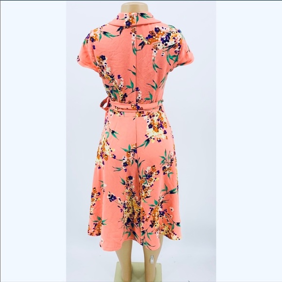Eva Mendes NY&C Marina Floral Wrap Dress 2P (A15) - Picture 6 of 16